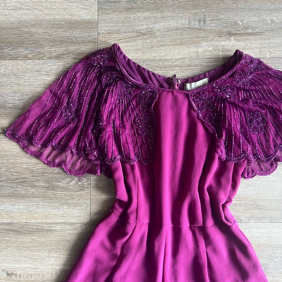 Vintage Violet Purple Sequin Romper - Picture 3 of 7